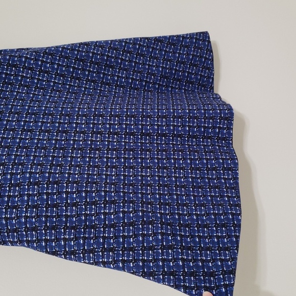 J. McLaughlin Mini Dress Blue Patterned  XS Pockets Neutral Casual Academia - Picture 4 of 14